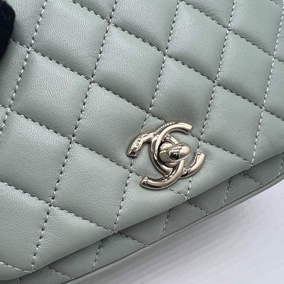Chanel *Rare* Lambskin Citizen Chic Mini Flap Bag In Light Green