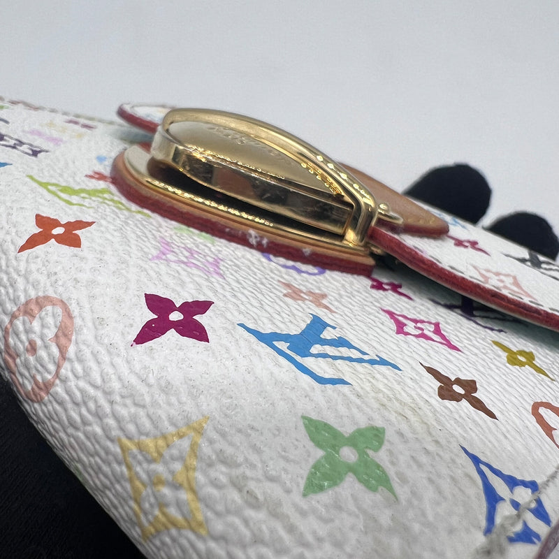 Louis Vuitton Vintage Monogram Multicolour Koala Wallet In White