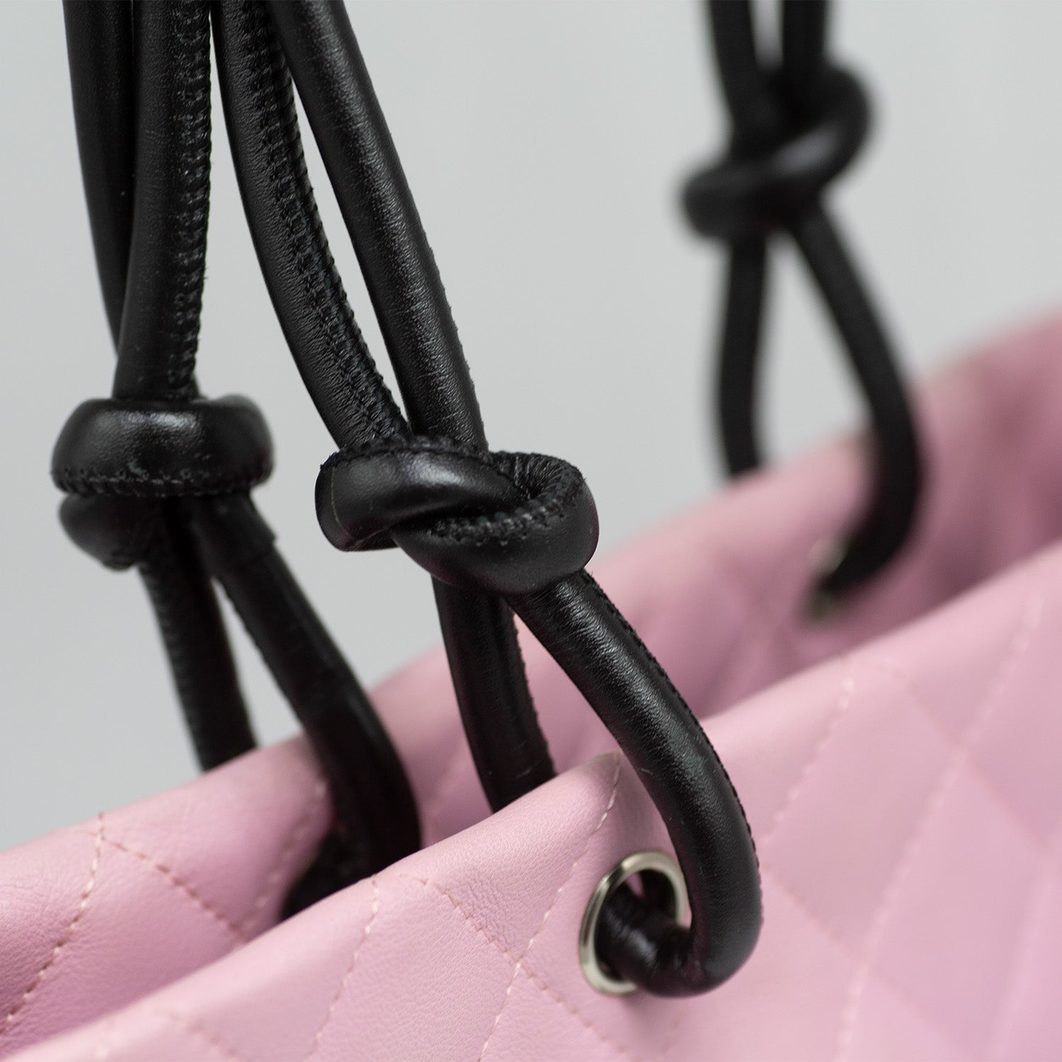 small pink chanel bag black