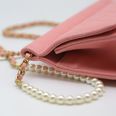 Chanel Pearl Pink Chain Flap Bag