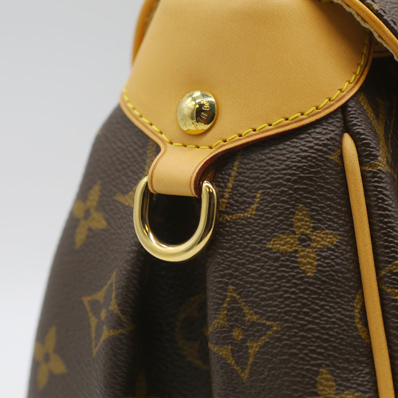 Printed Louis_Vuitton Turenne PM Monogram Canvas Shoulder Brown Bag