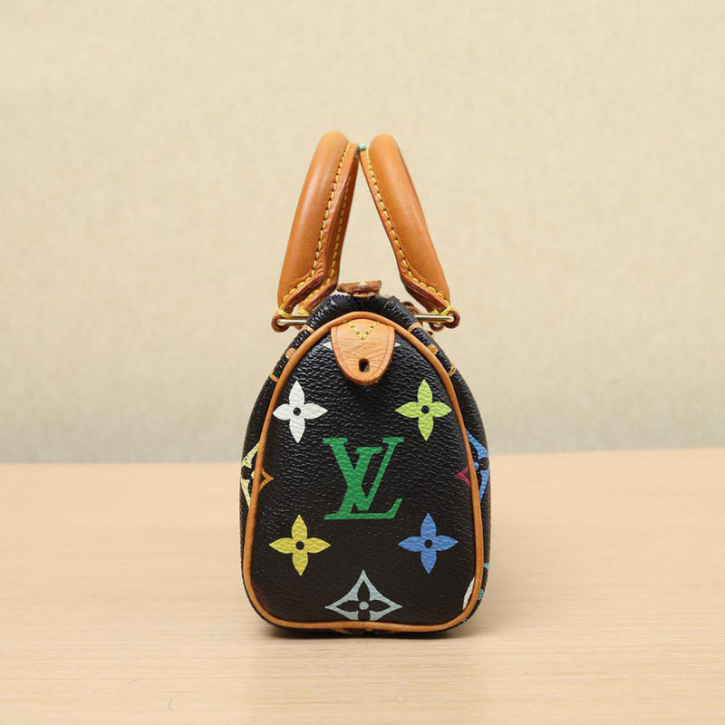 Louis Vuitton Murakami Black Multi Rainbow Mini Speedy Top Handle Satchel  Bagg For Sale at 1stDibs