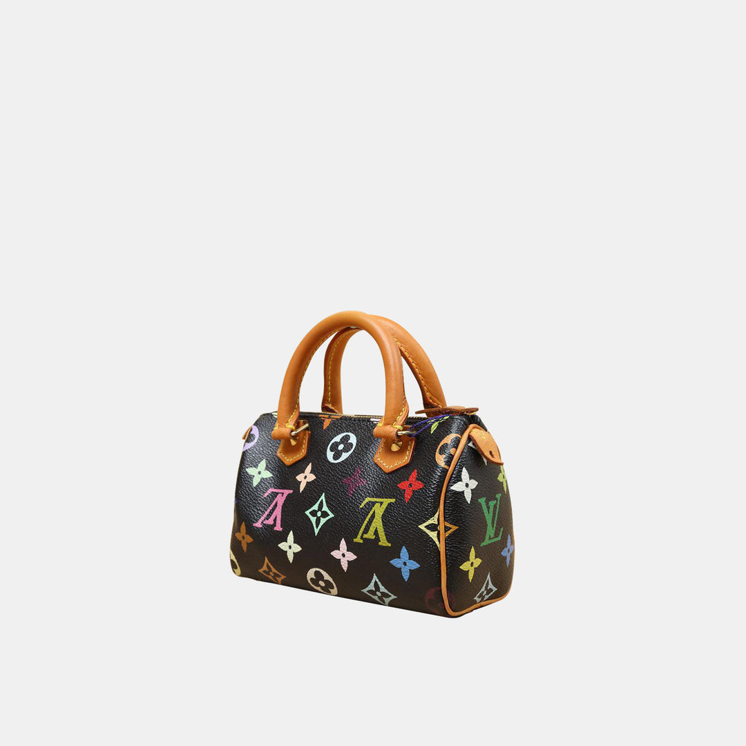 Louis Vuitton x Takashi Murakami mini Speedy bag in black
