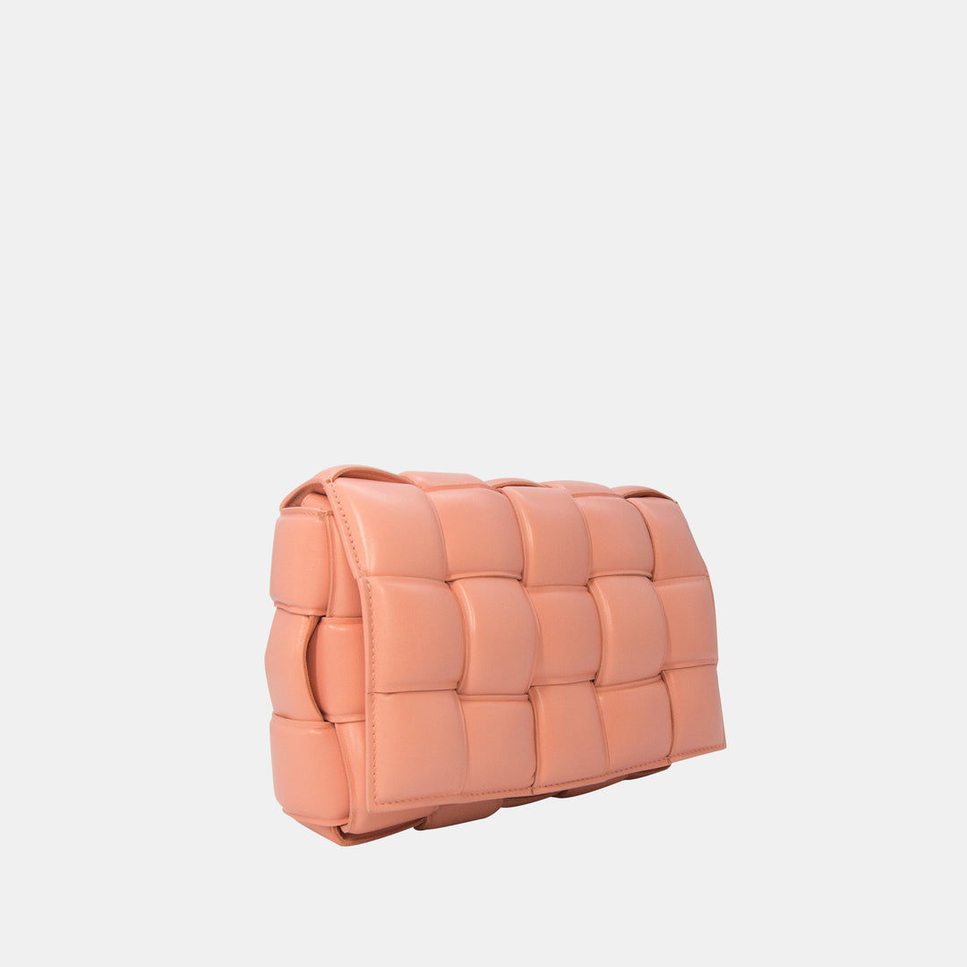 Bottega Veneta Leather Padded Cassette Crossbody Bag In Pink