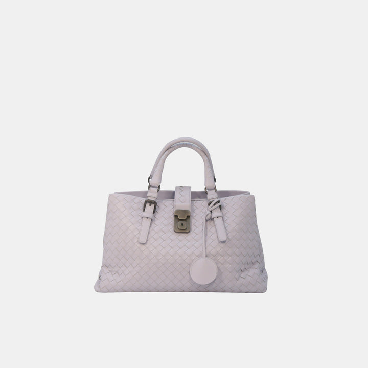 Bottega Veneta Purple Intrecciato Leather Roma Tote