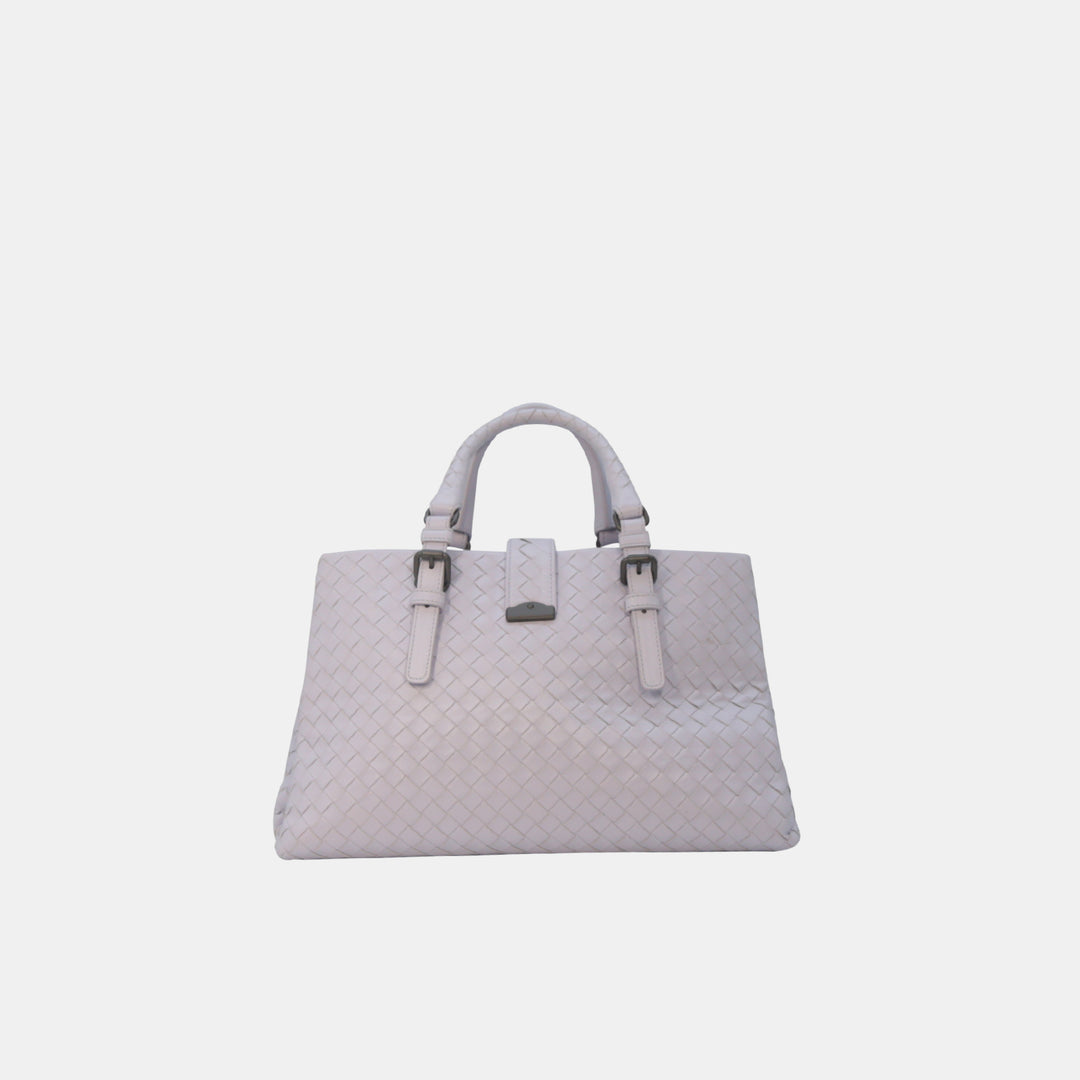 Bottega Veneta Purple Intrecciato Leather Roma Tote