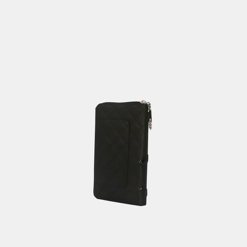 Chanel Black Cambon Zip Around Wallet