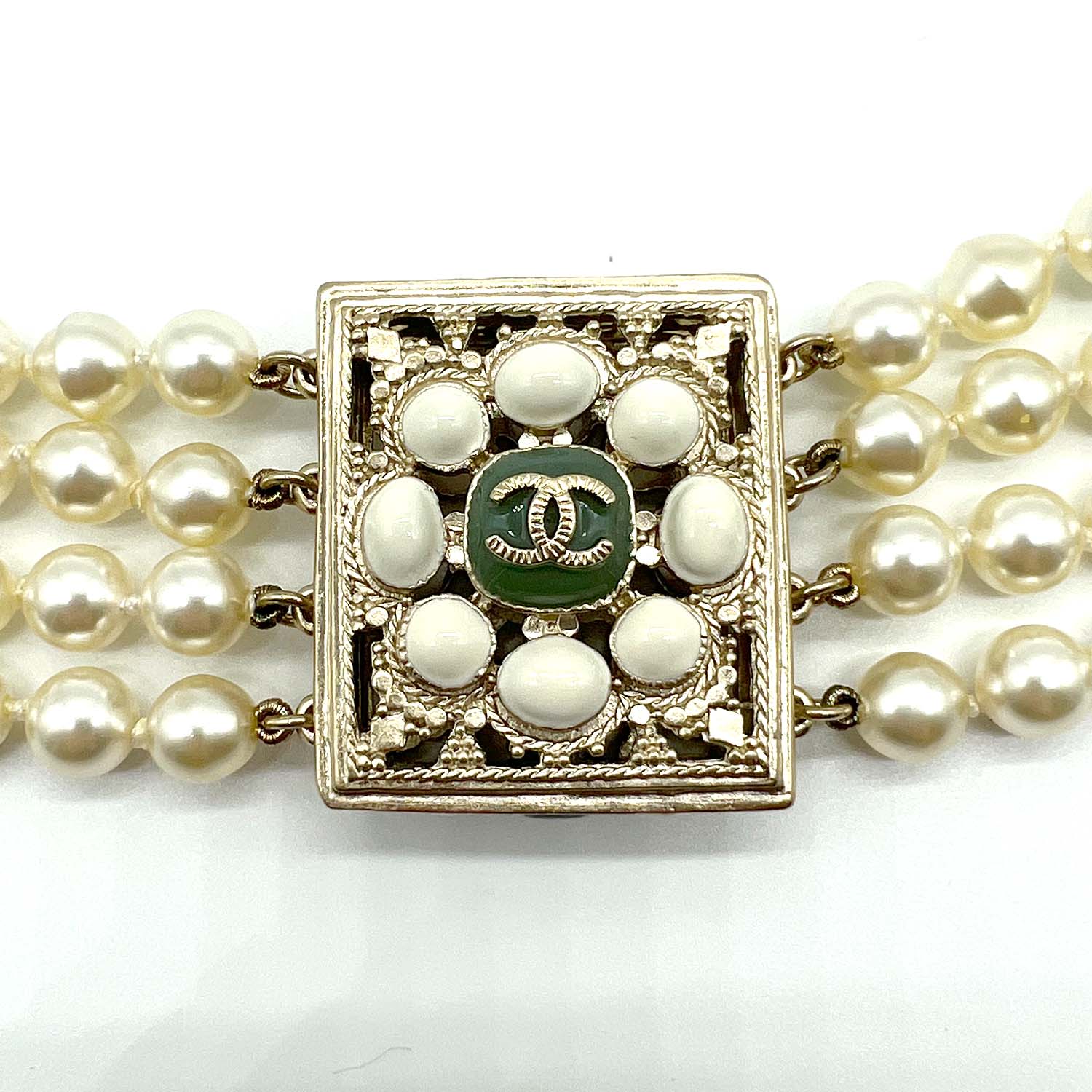 Vintage Chanel Collier Faux Pearl Multistrand