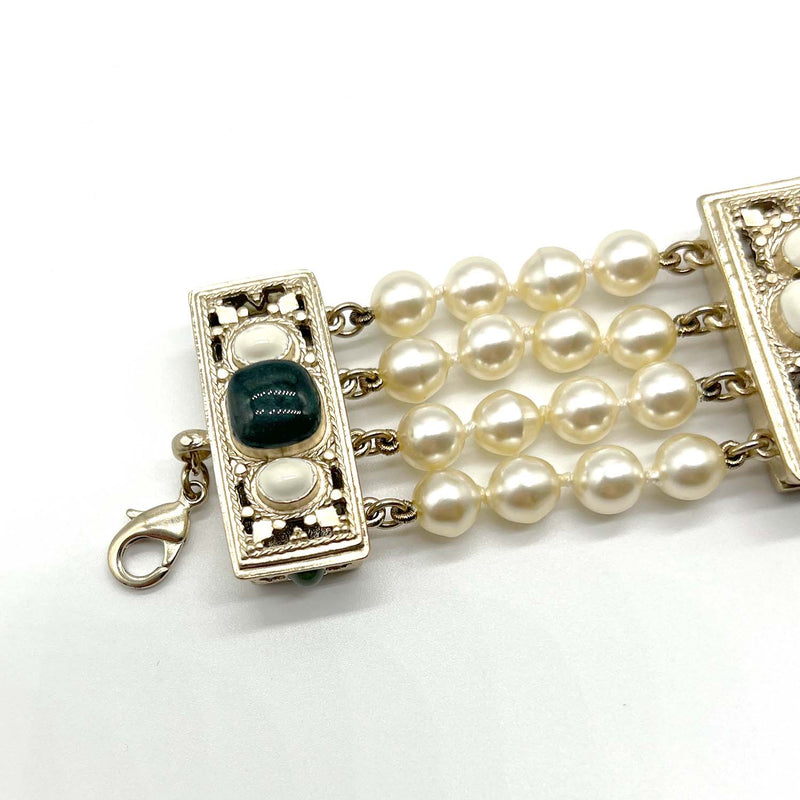 Chanel Triple Strand Pearl Bracelet