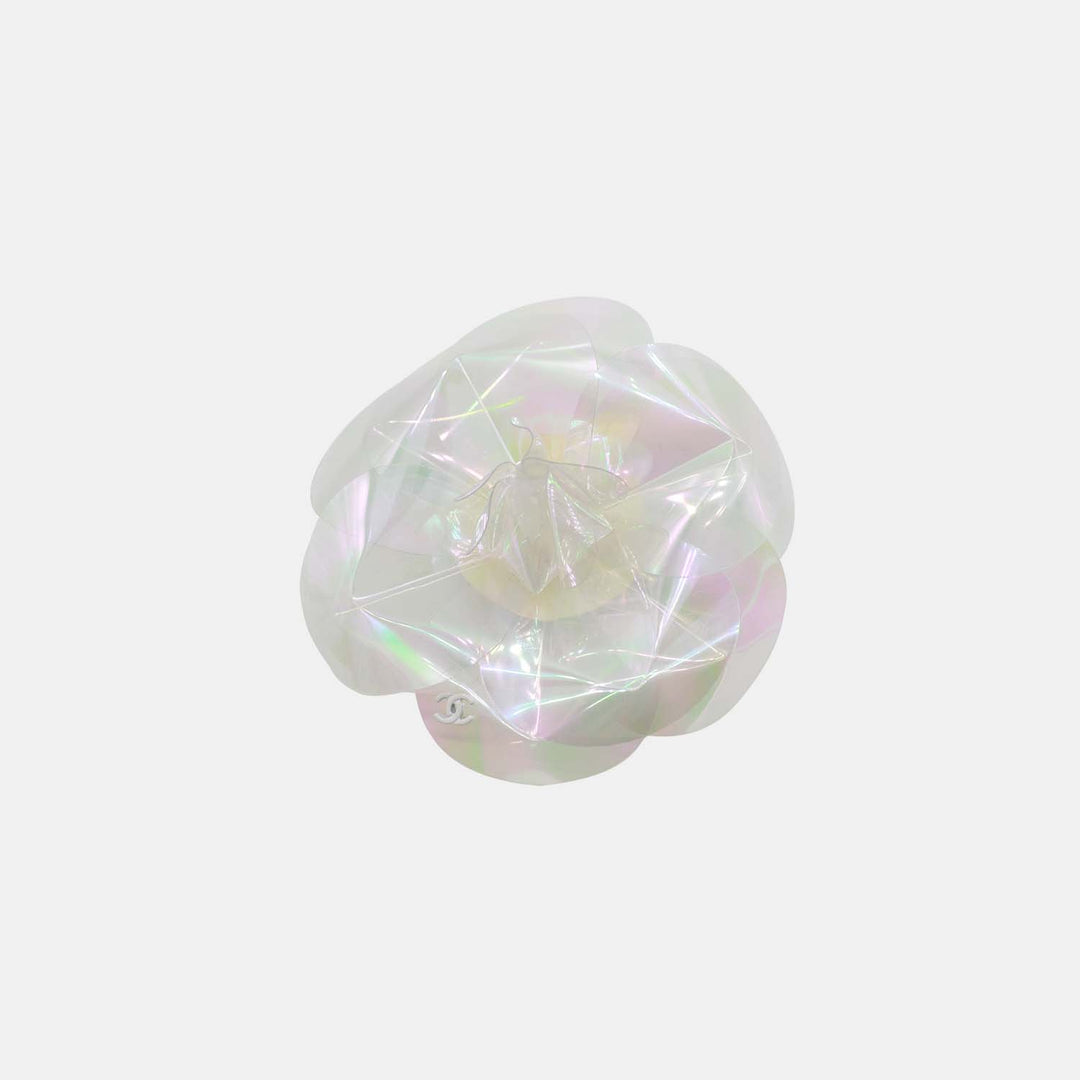 Chanel Luminous Camellia Iridescent Brooch S18 Summer