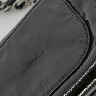 Chanel Medium Black Patent Leather Luxe Ligne Chain Flap Handbag