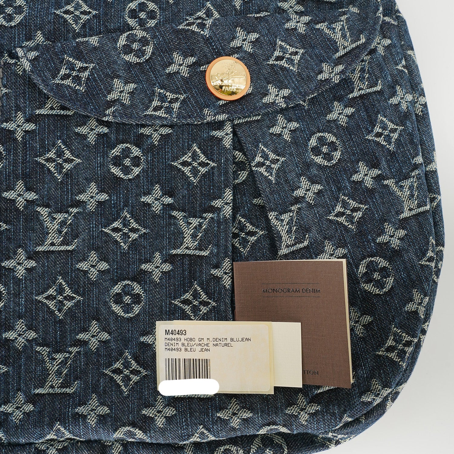 Louis Vuitton Limited Edition Monogram Denim XL Hobo (SHF-19918