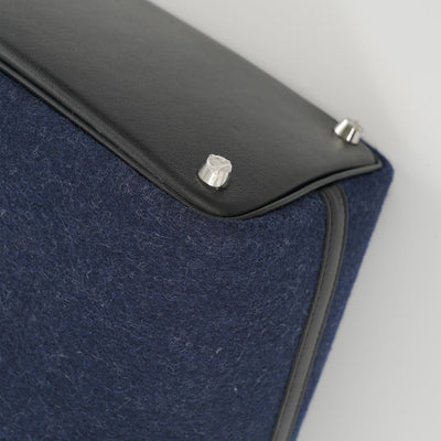 Hermès Picotin Lock PM Tote Bag Felt Swift leather Black Blue