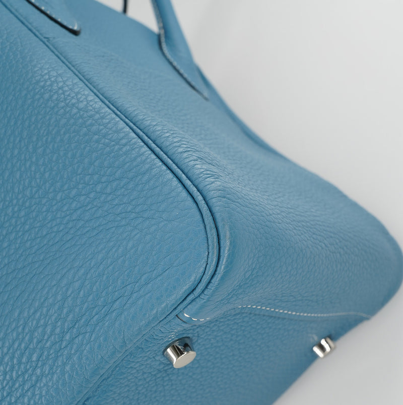 Hermes Lindy 34 Handbag In Blue Square R (2014) – Trésor Vintage