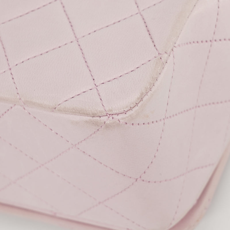 Chanel Vintage *Rare* Classic Full Flap Bag In Light Pink