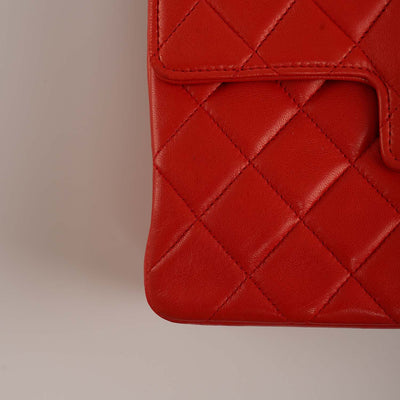 Chanel Rare Vintage Classic Red Mini Square Kelly Bag