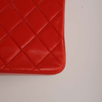Chanel Rare Vintage Classic Red Mini Square Kelly Bag