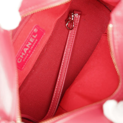 Chanel Pink Tweed and Leather Small Gabrielle Hobo Bag