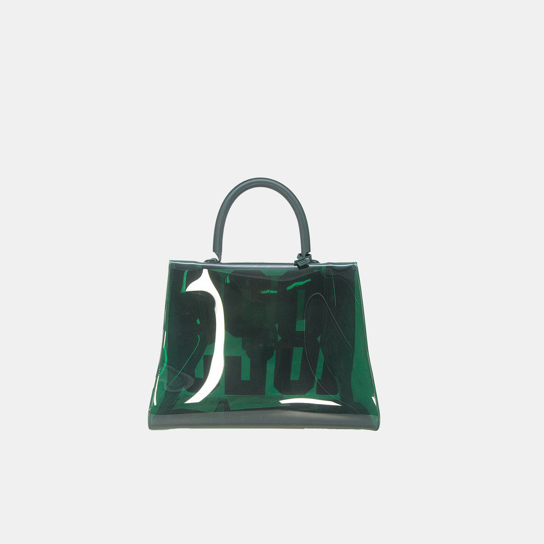 Delvaux Green 1829 Hero Brilliant Vinyl Tote Bag