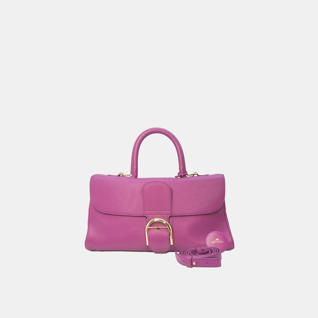 Delvaux Purple Brilliant East West Leather Tote Bag