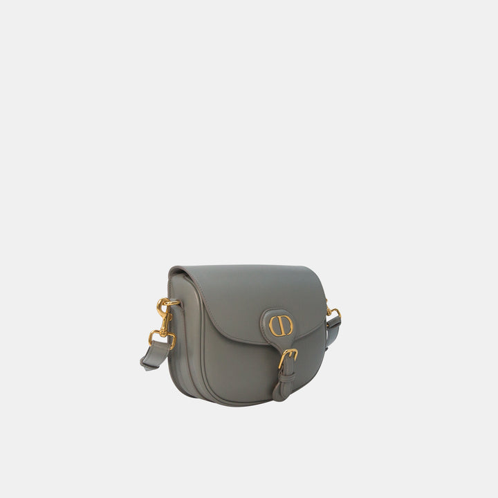 Dior Medium Bobby Flap Bag in Grey with Gold Hardware 