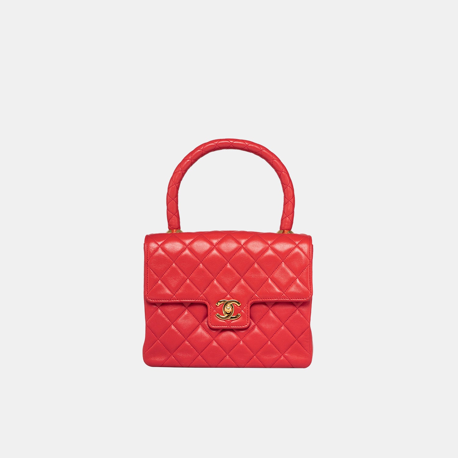 Chanel Rare Vintage Classic Red Mini Square Kelly Bag – Trésor Vintage