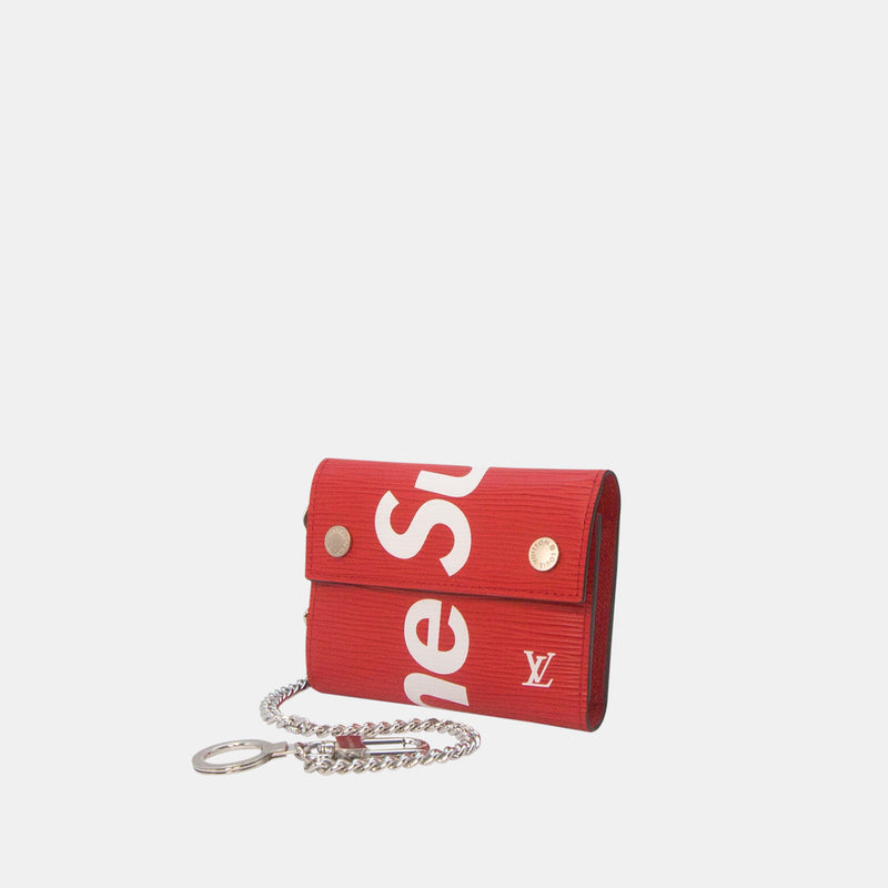 Louis Vuitton X Supreme Chain Wallet in Red