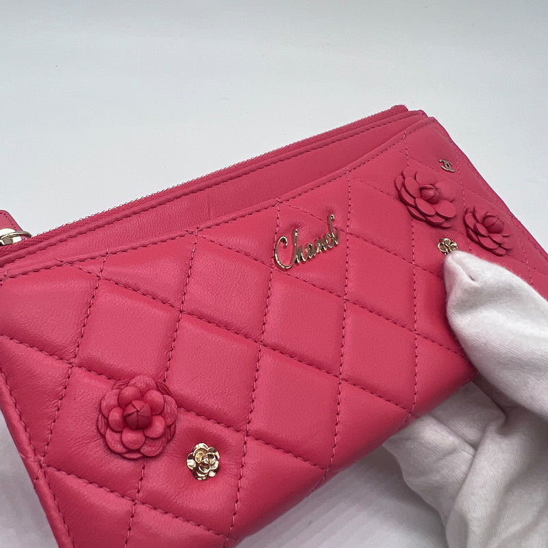 Chanel Chain Bag Small Camellia CC Charm Clutch