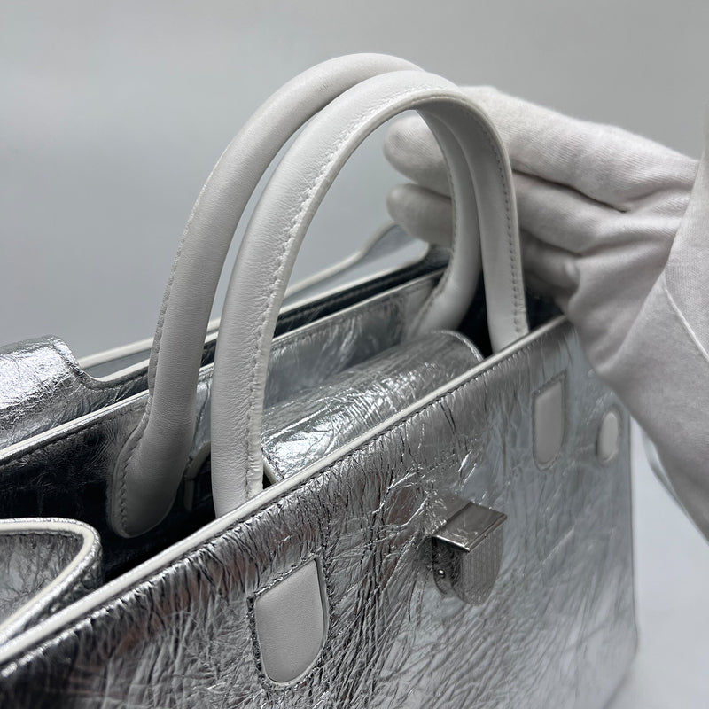 Dior Diorever Metallic Silver Tote Bag