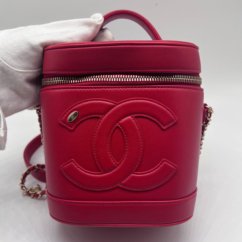 CHANEL, Bags, Chanel Red Leather Cc Mania Waist Bag