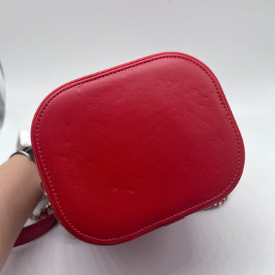 Chanel CC Mania Vanity Case Lambskin In Red