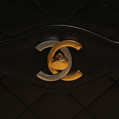 Chanel Black Quilted Lambskin Pairs Limited Edition Diana Flap Bag