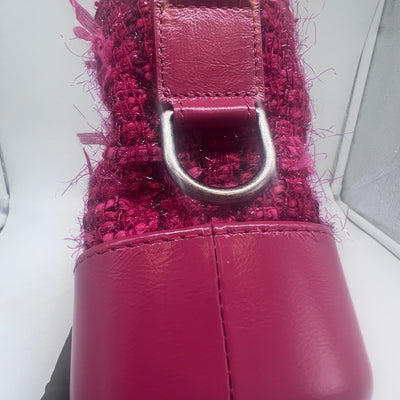 Chanel Pink Tweed and Leather Small Gabrielle Hobo Bag