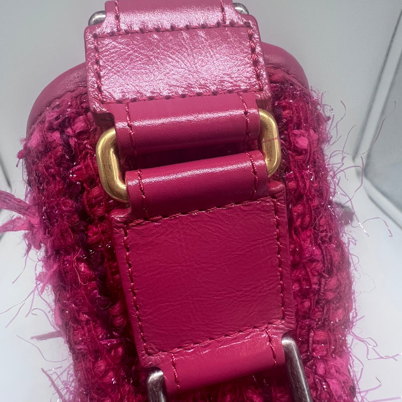 Chanel Gabrielle Buckle Tweed Hobo Bag