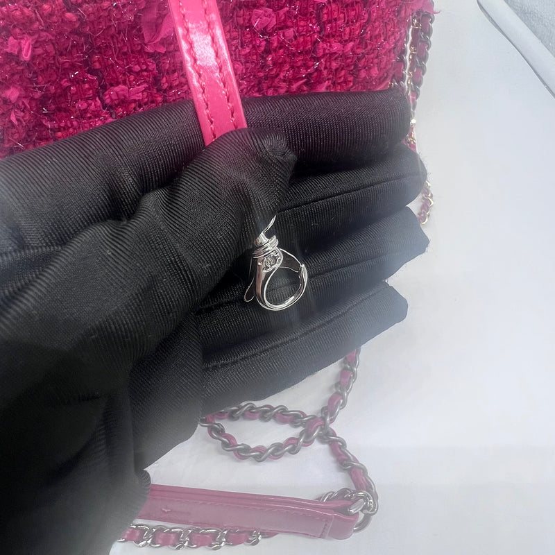 Chanel 2017 Gabrielle Hobo Tweed Ivory White 17A Shoulder Bag