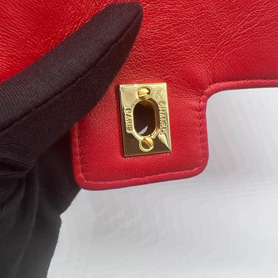 Chanel Rare Vintage Classic Red Mini Square Kelly Bag
