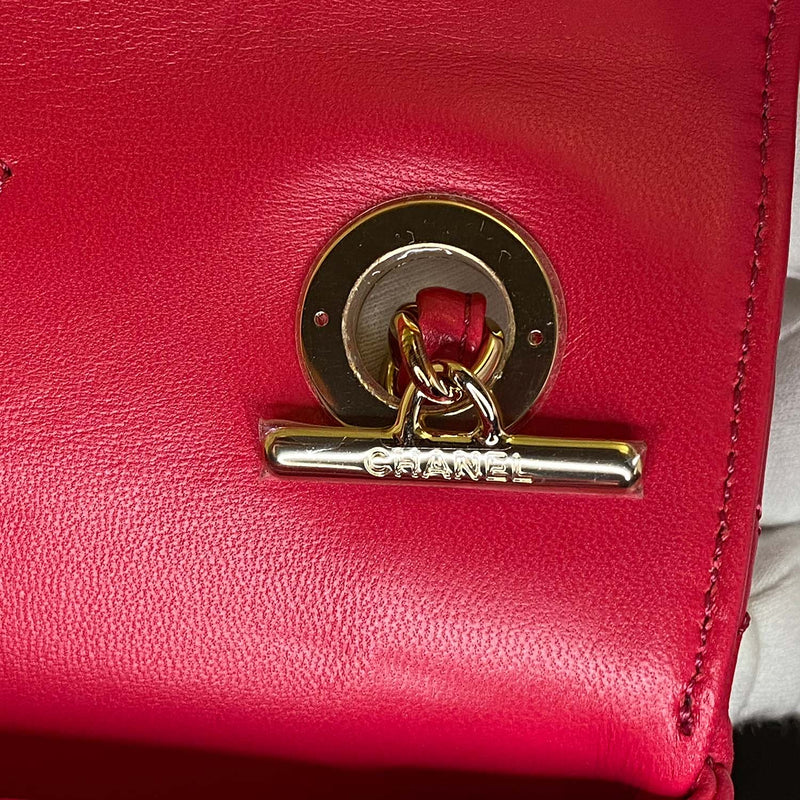 Chanel Dark Pink Trendy CC Lambskin Leather Flap Bag