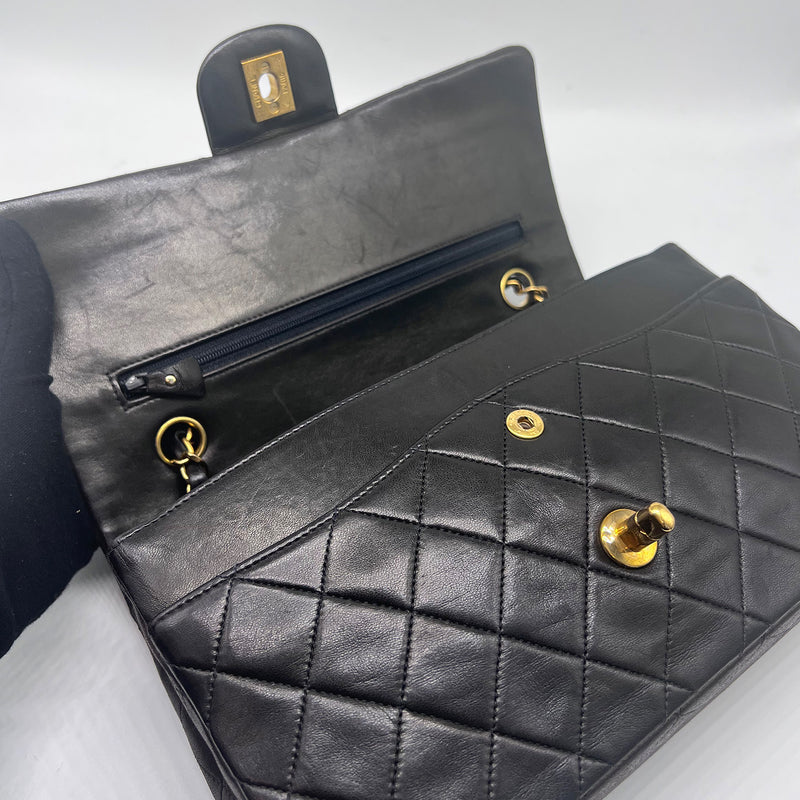Chanel Vintage Classic Double Flap Medium Size 25cm in Black