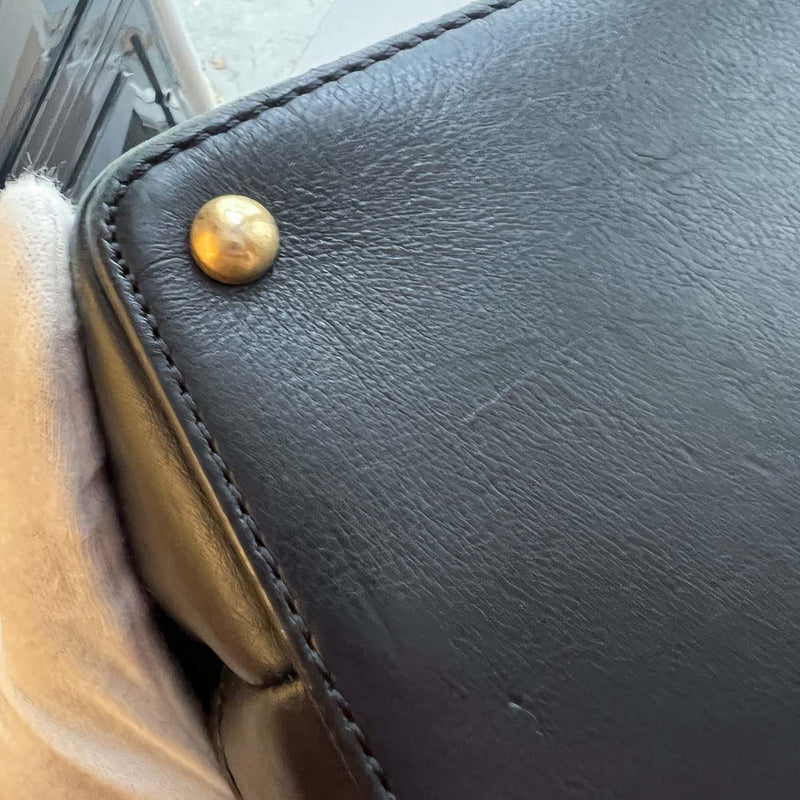 Chanel *Rare* Globe Trotter Jumbo Flap Black Caviar Leather Bag Gold Hardware