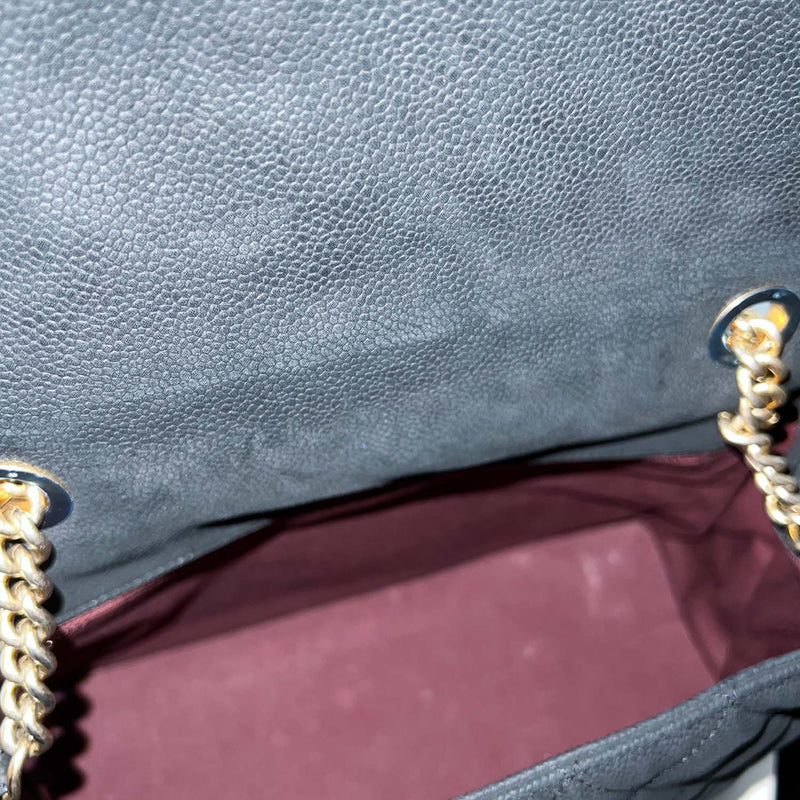 Chanel *Rare* Globe Trotter Jumbo Flap Black Caviar Leather Bag Gold Hardware