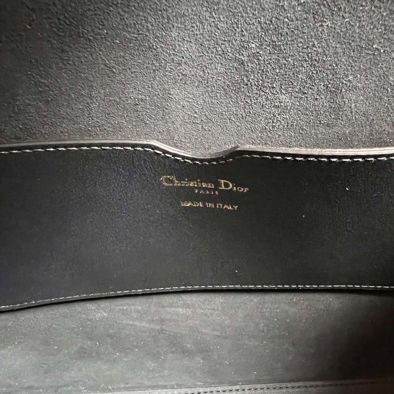 Dior Black Dior Avenue Leather Gold Studded Tote Bag