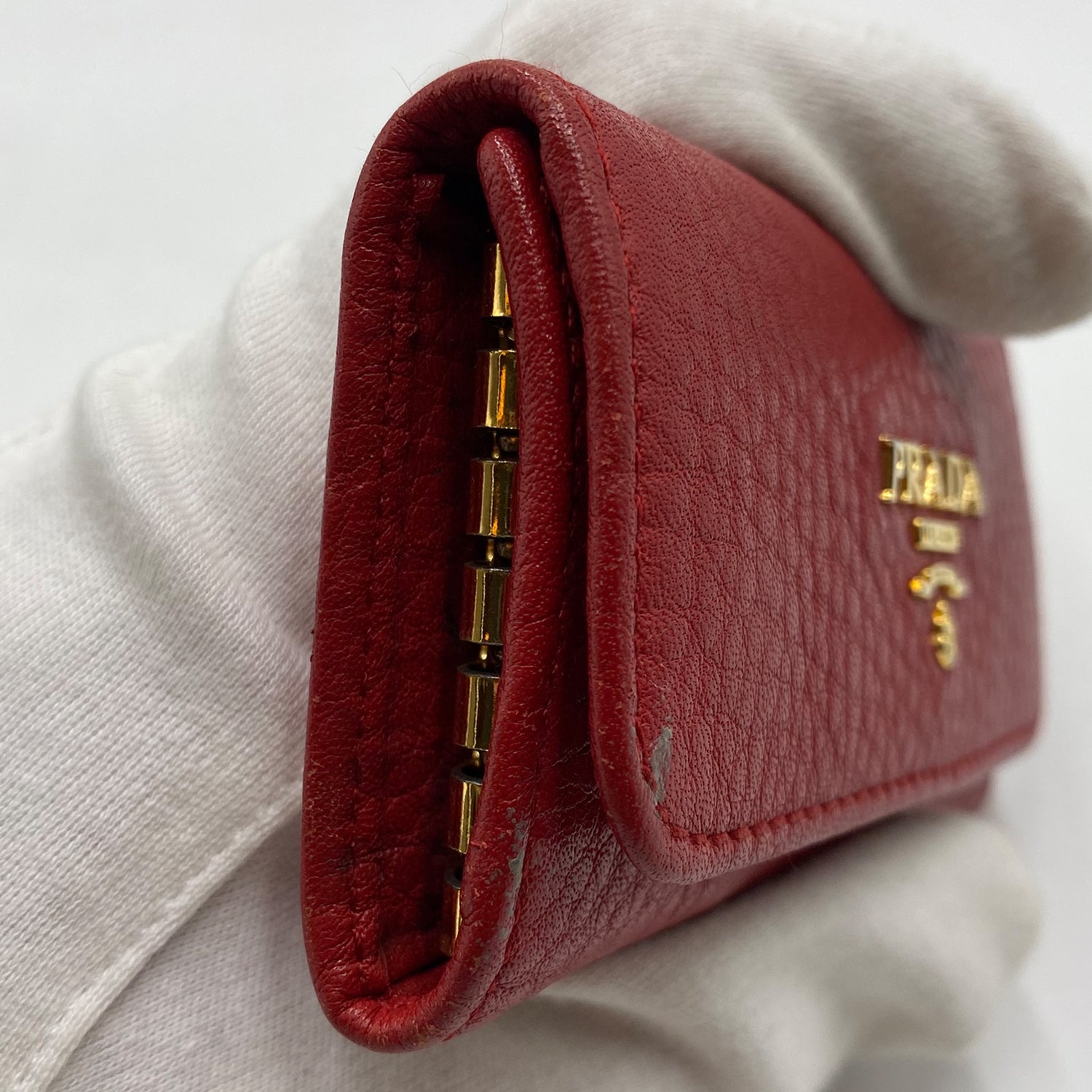 Red Prada Key fashion Holder Wallet