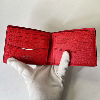 Supreme x Louis Vuitton Red Slender Leather Wallet