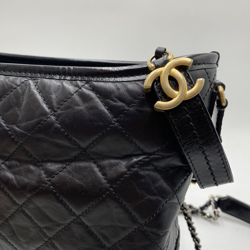 Chanel Womens Gabrielle Hobo Bag Black Lambskin Large – Luxe Collective
