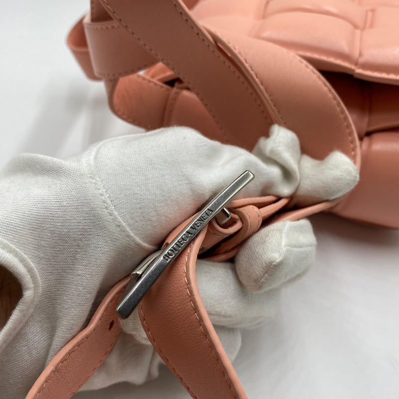 Bottega Veneta Leather Padded Cassette Crossbody Bag In Pink