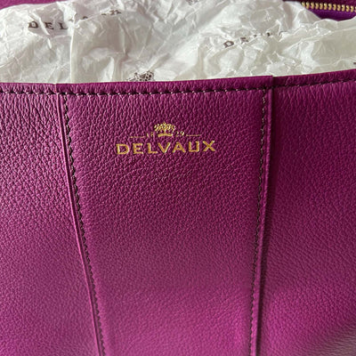 Delvaux Purple Brilliant East West Leather Tote Bag