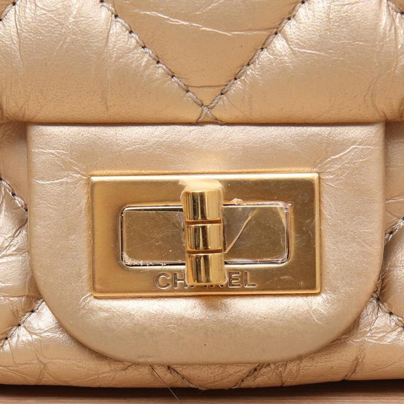 Chanel Orange Quilted Sheepskin 2.55 Mini Reissue 224 Flap Silver Hardware,  2019 Available For Immediate Sale At Sotheby's