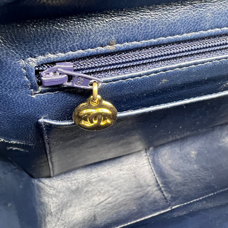 Chanel Rare Vintage Chanel Denim Blue Flap Backpack