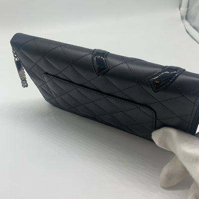 Chanel Black Cambon Zip Around Wallet