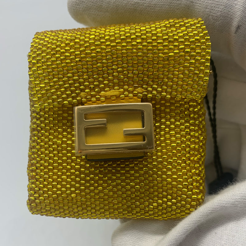 Fendi Pico Baguette Charm Beads in Yellow